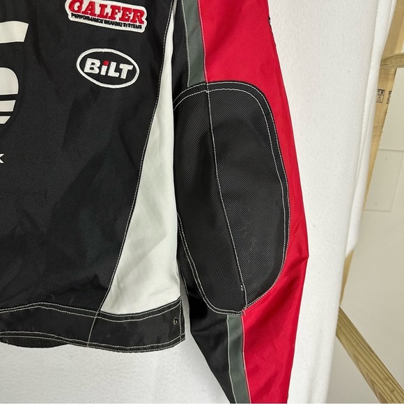 Bilt Racer Biker Jacket Patches Men’s XL Black - Picture 10 of 13